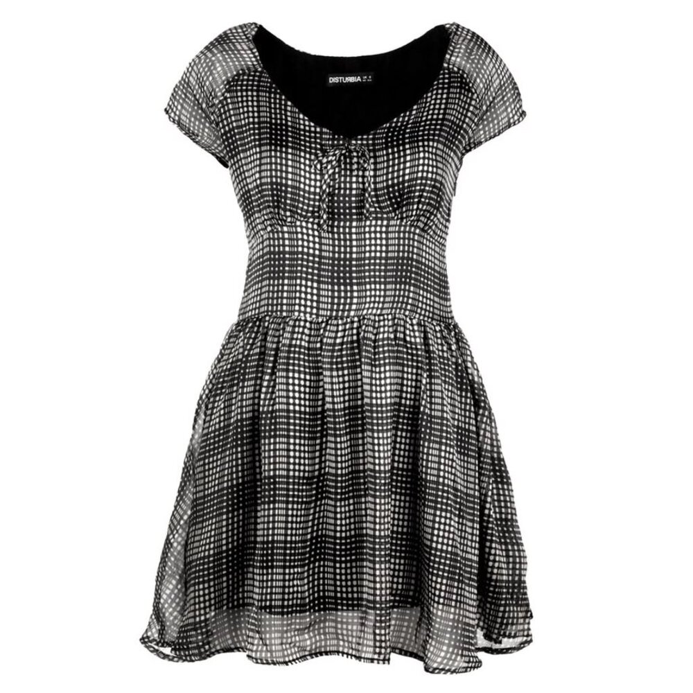 DISTURBIA Darling sheer check mini dress - Picture 5 of 8